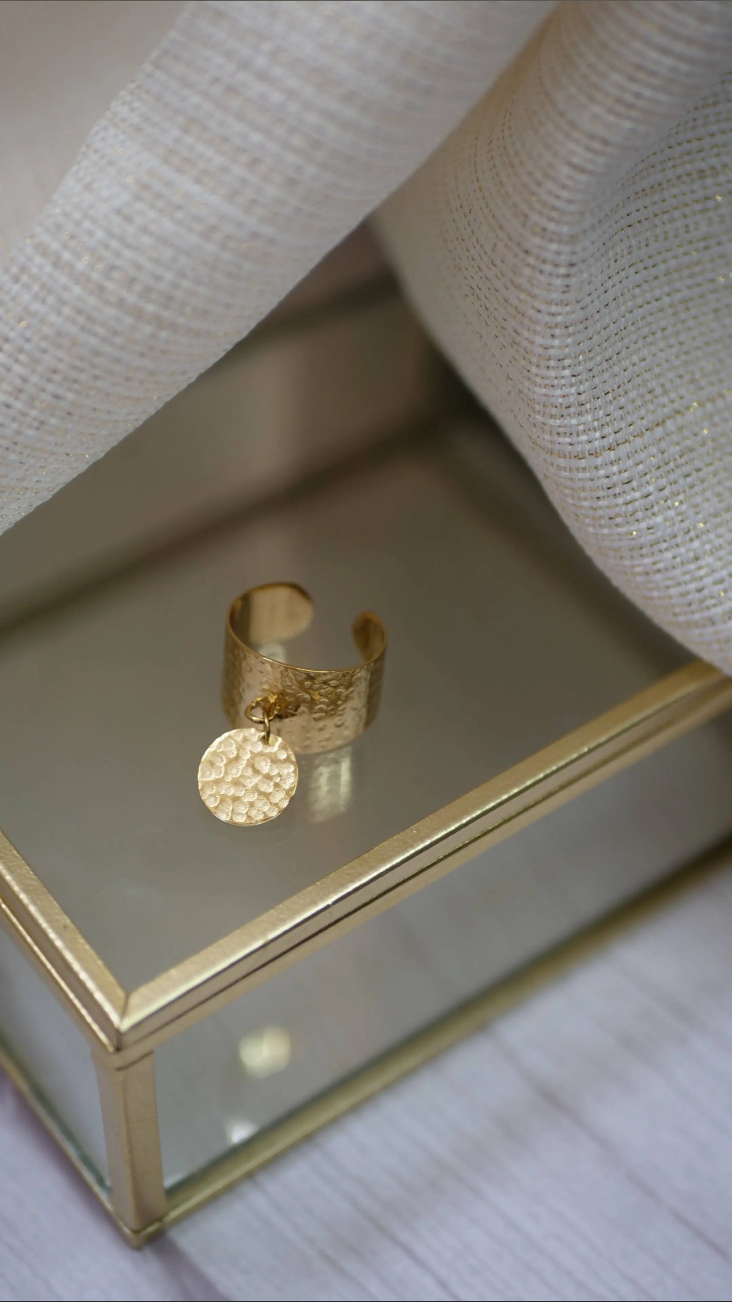 Bague Breloque Martelée