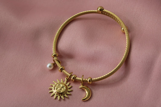 Jonc Astria Plaqué or